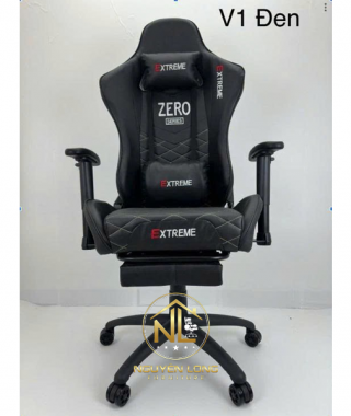 Ghế Công Thái Học V1 Đen có gác chân