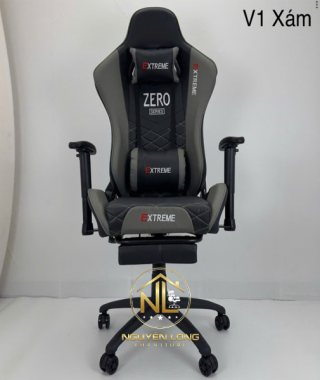 Ghế Công Thái Học V1 Xám có gác chân