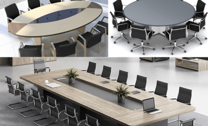 Nên chọn bàn họp hình tròn, chữ nhật hay oval cho doanh nghiệp?