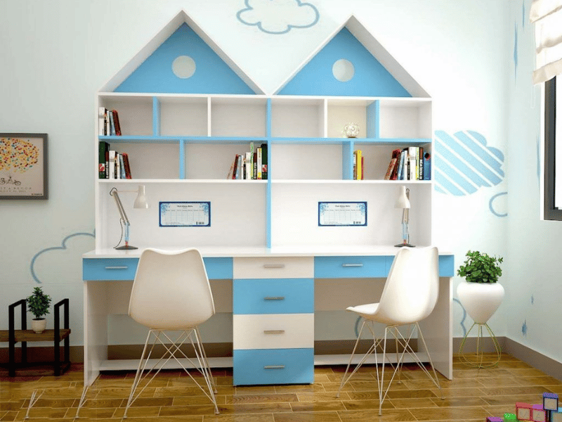 Cửa hàng bán bàn học có giá sách, ghế đồng bộ tại Hóc Môn