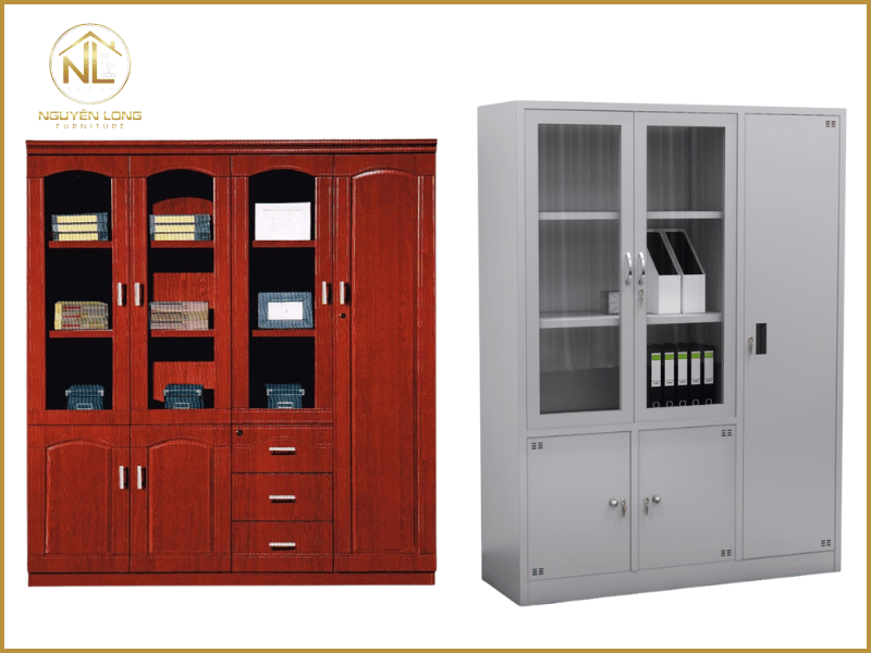 So sánh chi tiết: Tủ hồ sơ sắt và tủ hồ sơ gỗ