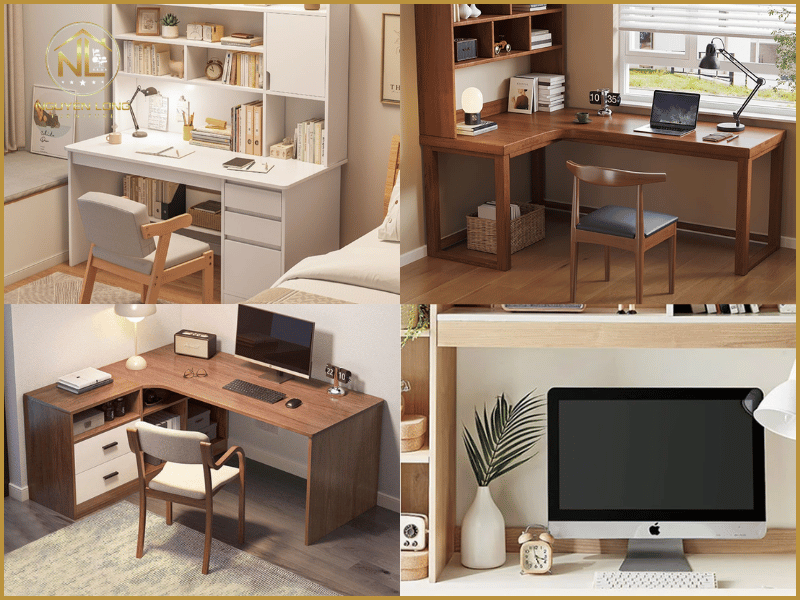 Các mẫu bàn học có giá sách, ghế đồng bộ phổ biến tại Hóc Môn