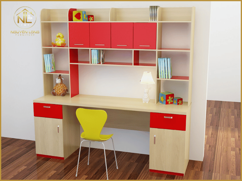 Ưu điểm của bàn học có giá sách, ghế đồng bộ tại Hóc Môn
