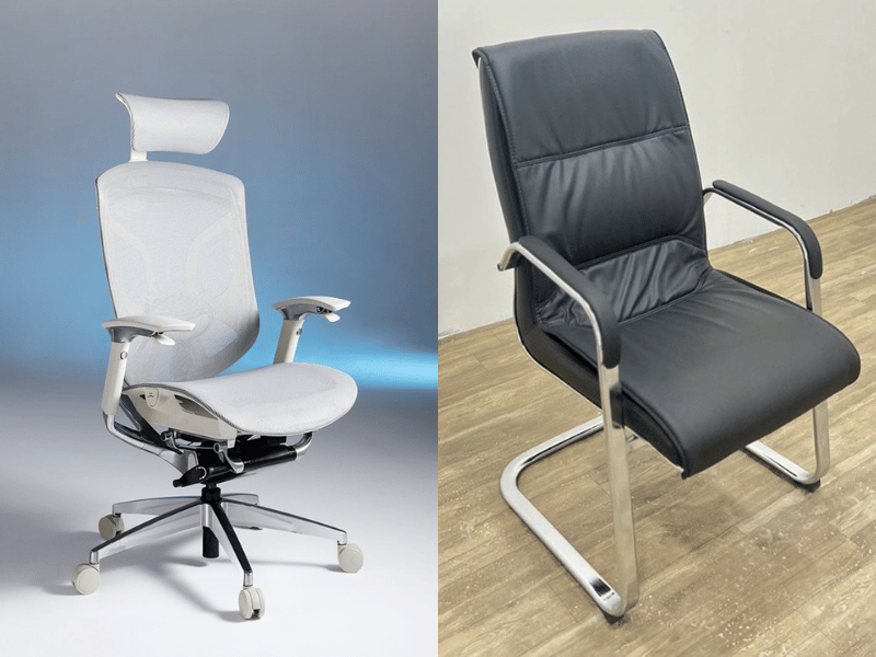 So sánh chi tiết ghế da và ghế lưới